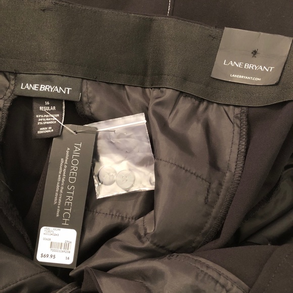 🎉HP🎉 LANE BRYANT LENA Belted Flat Front Tailor Stretch Trouser Pants 16R NWT! - Picture 15 of 16